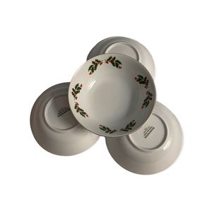 Holiday Dinnerware Set with Holly Design